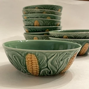 Vintage Bordallo Pinheiro Maisschalen 5 1/2" TOP selten eingestellt Posten von 10 - Bild 1 von 11