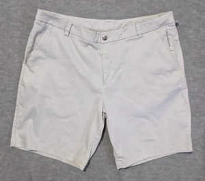 Lululemon Men’s Commission Classic 8” Inseam Ivory Shorts Size 36 Zip Pocket - Picture 1 of 8