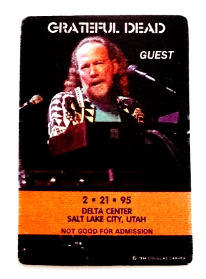 Grateful Dead Backstage Pass Utah Salt Lake City 2/21/95 2/21/1995 30 Trips 1995 - Image 1 of 4