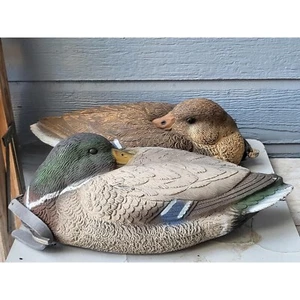 Carry-Lite Duck Decoys Sleeping Mallard Drake Hen Hunting Decor Farmhouse Nature - Picture 1 of 9