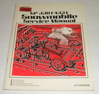 Yamaha Gp338 Gp433 Manual de servicio 1974 Gp 338 433 taller reparación Foto 1 de 4