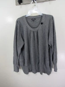 Apt 9 Pull Over Sweater Size 2X Gray Long Sleeve Round Neck - Picture 1 of 4