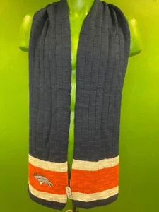 Bufanda tejida a rayas bloque de color acrílico de los Denver Broncos de la NFL - Imagen 1 de 3