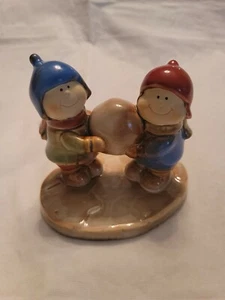 Christmasville by Ronnie Walker, Two Children Building a Snowman 2005 - Picture 1 of 5