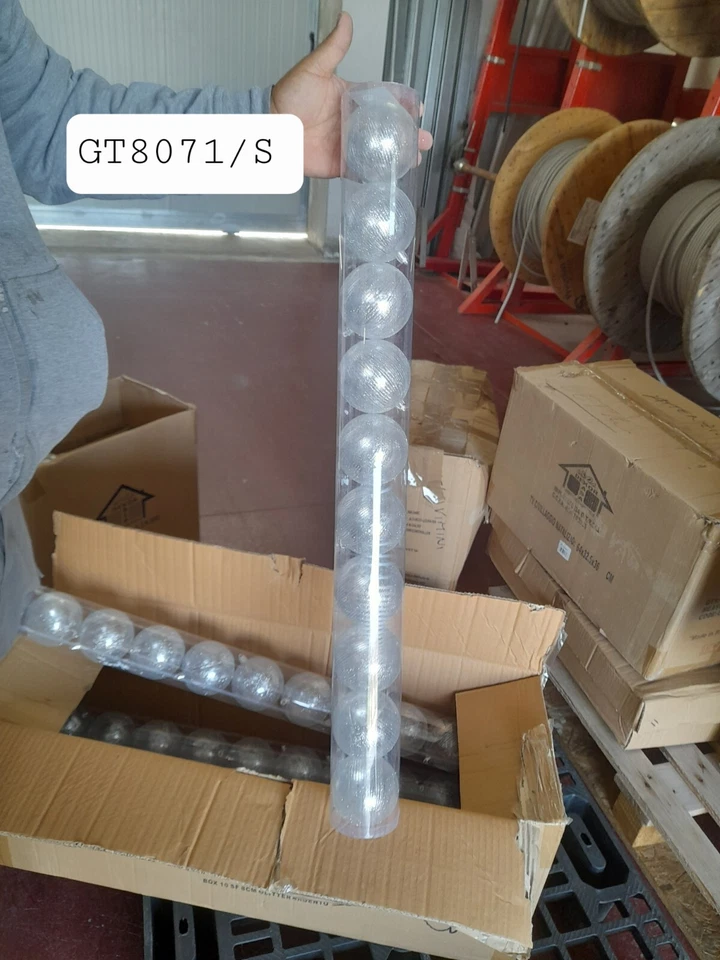 BOX 8 SFERE ARGENTO NATALE CM 7 - Immagine 1 di 1