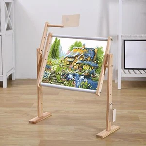 Wooden Cross Stitch Stand DIY Craft Embroidery Frame Stand 360 Rotated - Picture 1 of 6