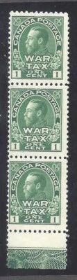 Canada # MR1 LATHEWORK MINT NH (GD) 1c WAR TAX GREEN BS29898 - Image 1 of 2