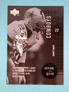 1998 Upper Deck Define The Game Emmitt Smith Dallas Cowboys #DG12 ๐ - Picture 1 of 2