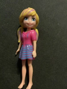 Abito Polly Pocket 3,5” con righe rosa/blu rimovibile - Foto 1 di 5