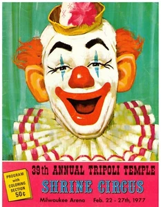 1977 Tripoli Shriner Zirkus Programm & Malbuch Milwaukee - Bild 1 von 1