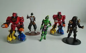 5 Power Rangers Jungle Fury Mini Figures Megazord Dai Shi Rinshi Green Chameleon - Picture 1 of 8