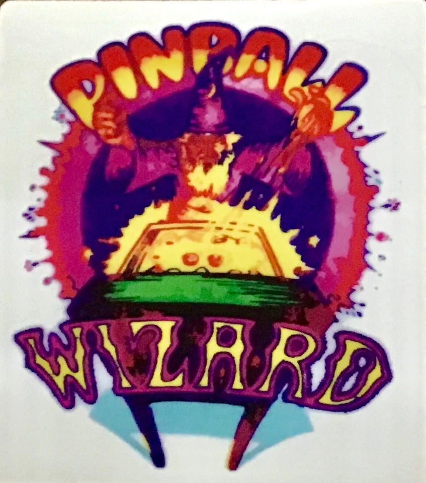 PINBALL WIZARD JUEGOS ARCADE MÁQUINA PINBALL PEGATINA Foto 1 de 1