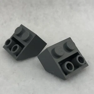 LEGO 3660 Dark Bluish Gray Slope, Inverted 45 2 x 2 with Flat Bottom Pin (x2) - Picture 1 of 3