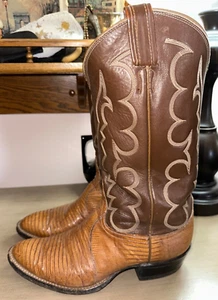 De colección TONY LAMA Lagarto Cuero Etiqueta Negra Botas Vaqueras Hombre 8.5 D EE. UU. 8005 - Imagen 1 de 9