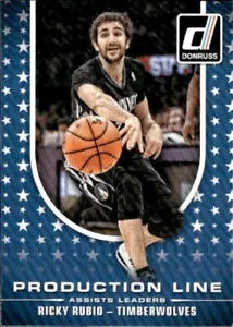 2014-15 Donruss #5 Ricky Rubio Sn Produktionslinie unterstützt Minnesota Timberwolves - Bild 1 von 2
