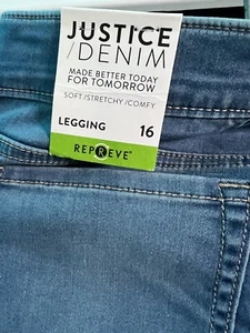 New Justice Denim Leggings Soft, Strechy, Comfy with repreve FAST SHIPPING NWT - Picture 1 of 10