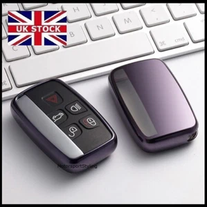 Chrome Black Key Cover For Land Rover Discovery 4 Sport 5 Button Fob Case t45bla - Picture 1 of 5