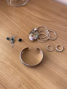 Restposten Sterlingsilber 925 Schmuck Vintage Modern Gemischte Artikel 70g - Bild 1 von 12