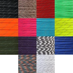 550 Type III 7 Strand Paracord Parachute Cord Reflective Line Reflecting Tracers - Picture 1 of 27