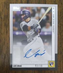 2019 Topps On Demand Rookie Review Luis Urias Auto Autograph 03/10 - Picture 1 of 2