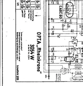 Loewe Original Service Schaltplan für Rheinkrone 3054 W - Picture 1 of 1