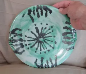 RARO PIATTO PORCELLANA VINTAGE NAAMAN ISRAELE ARTE MODERNA ASTRATTO NON SMALTATO EBRAICO - Foto 1 di 12