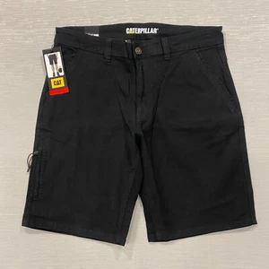 CAT Caterpillar Arbeitsshorts Herren 34 x 10" schwarz Canvas Taschen Stretch - Bild 1 von 15