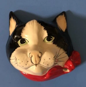 Vtg Hand Painted Phillip Laureston Babbacombe Cat Head Scissor & String Holder - Picture 1 of 12