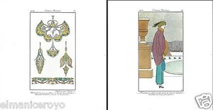 STAMPA COSTUMES PARISIENS 1912 CARTONCINO FMR FRANCO MARIA RICCI 21X22 MODA 3738 - Bild 1 von 1