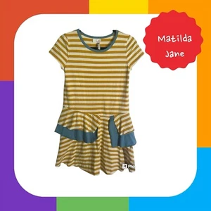 Matilda Jane Girls Casual Wear Dress Sun Shiny Days Striped Yellow NWOT Size 14 - Picture 1 of 9
