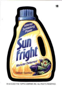 2020 Wacky Packages Weekly Series May Red Ludlow Backs #19 Sun Fright - NM - Picture 1 of 2