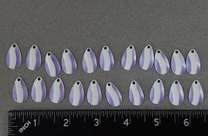 Paquete de 20 cuchillas giratorias Indiana púrpura con espalda de níquel a rayas blancas talla 2 - Imagen 1 de 2