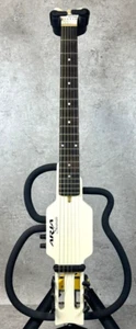 Aria Sinsonido AS-100S Steel String Silent Travel Electric Guitar White - Picture 1 of 8