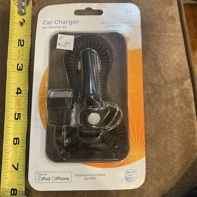 AT&T Car Charger with DualUSB Port for iPhone 4/4S iPad 1/2 2AMP - New Old Stock - Image 1 of 2