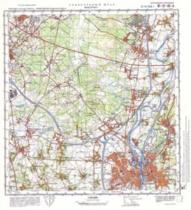 Mapa topográfico militar soviético ruso - hoja MAASTRICHT 1:50 000, REIMPRESO - Imagen 1 de 7