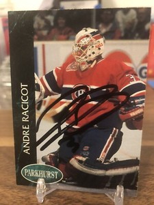 Andre Racicot auto 1992-1993 Parkhurst card h1856