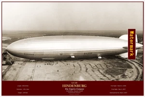 AIRCRAFT 1001 Hindenburg Poster 12 x 18 - Picture 1 of 3