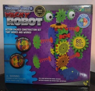 Techno Gears Wacky Robot 80 PC Construction Set STEM Brain Child Award Winner - Image 1 of 4
