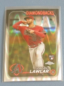Tarjeta de novato Jordan Lawlar 2024 Topps cromada #229 radiocontrol refractor RayWave - Imagen 1 de 2