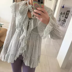 Zimmermann Elegant Ruffle Tunic Blouse Size 1 US Size 6 - Picture 1 of 9