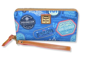 Dooney & Bourke Blue Disney Vacation Club Zip PVC Leather Wristlet Wallet DB-004 - Picture 1 of 4