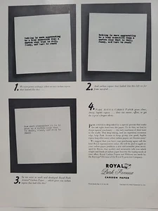 1942 Royal Typewriter Park Avenue Carbon Paper Fortune WW2 Print Ad Q3 - Bild 1 von 2