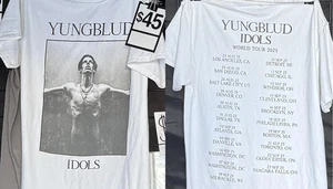Yungblud Idols World Tour 2025 Fan Made 2 Sides T-Shirt Reprint AN56427 - Bild 1 von 2
