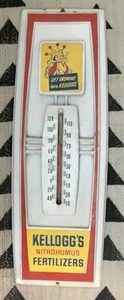 Original Kellogg's Fertilizers Farm Barn Agriculture Thermometer! Works! - Picture 1 of 4