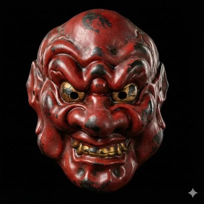 Máscara Oni Cerámica Hotokusai - Máscara Demonio Estilo Noh Japonés De Colección Foto 1 de 4