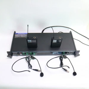 AD4D 2 Headset Wireless Microphone System ADX BeltPack Black HeadMic Karaoke MiC - Picture 1 of 6