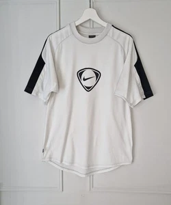 Vintage Nike Equipment T Shirt Size M White Black Triangle Logo Made in Thailand - Picture 1 of 7