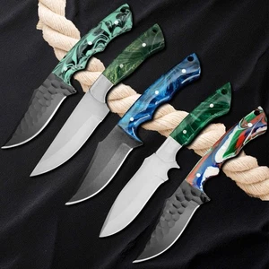 5 Stück Handgefertigt Kohlenstoffstahl Custom Harz Jagd Skinner Messer mit Scheide M7 - Bild 1 von 7