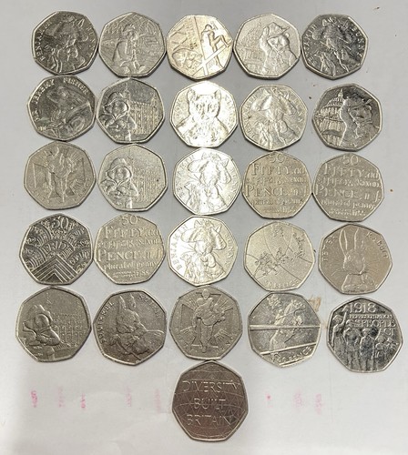 A Collection of Collectable 50p Coins 26 all in Circulated Condition ...