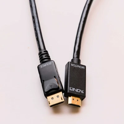 LINDY DisplayPort / HDMI Adapterkabel DisplayPort Stecker, HDMI-A Stecker 1m - Bild 1 von 2